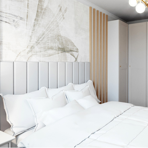Projekt sypialni w stylu glamour M2 Architektura architekt Katowice